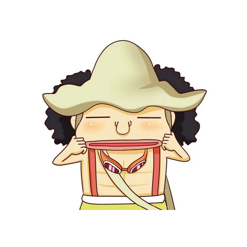 استیکر لپ تاپ و موبایل مدل انیمه طرح وان پیس اوسوپ one piece usopp کد 4678