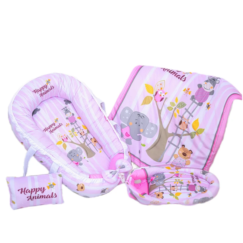 سرویس خواب لبه دار نی نی بان مدل شیر شاه مجموعه 4 عددی