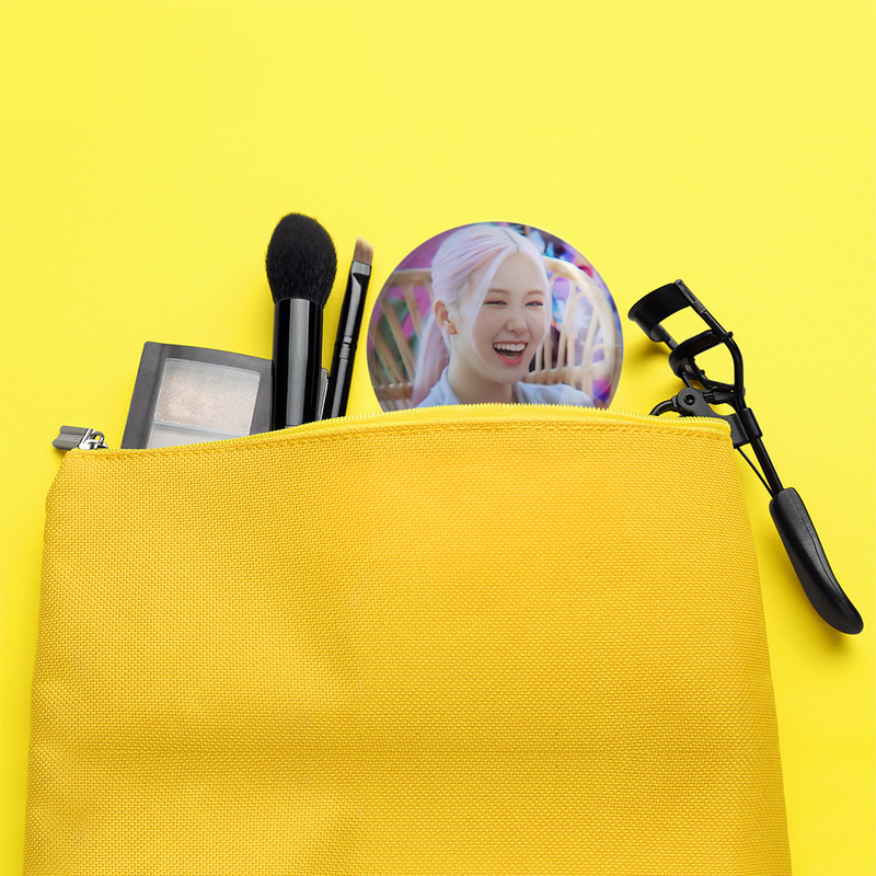 آینه جیبی خندالو مدل رزی گروه بلک پینک Black Pink  کد 3102