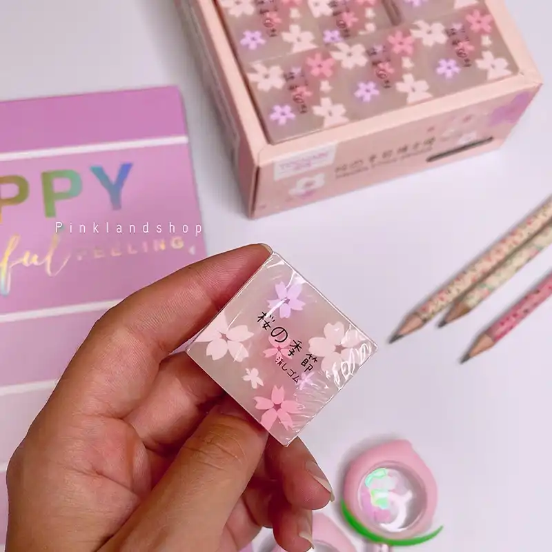 پاک کن مدل مغزدار ژله ای شکوفه بسته 2 عددی