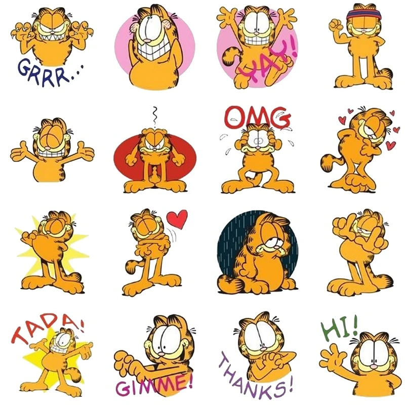 استیکر پارچه و لباس پاد آفرین مدل گارفیلد مجموعه 16عددی