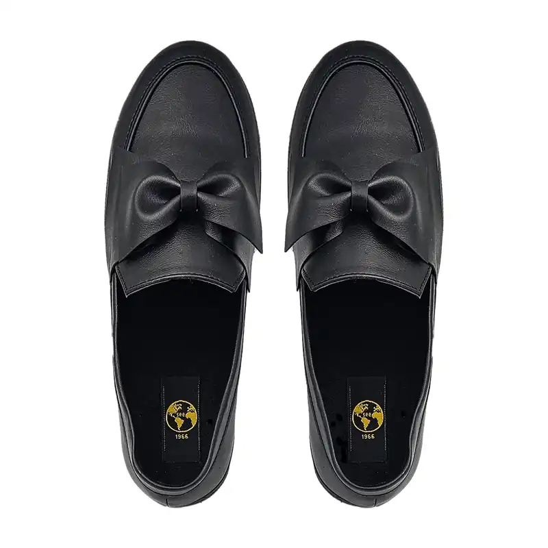 کفش روزمره زنانه سیی مدل پاپیونی کد 2080