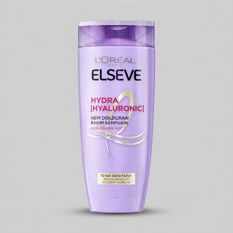 شامپو تقویت کننده مو لورآل مدل Hyaluronic حجم 295 میلی‌لیتر، آبرسان، مرطوب‌کننده، مناسب موهای خشک، نرم‌کننده و محکم‌کننده
