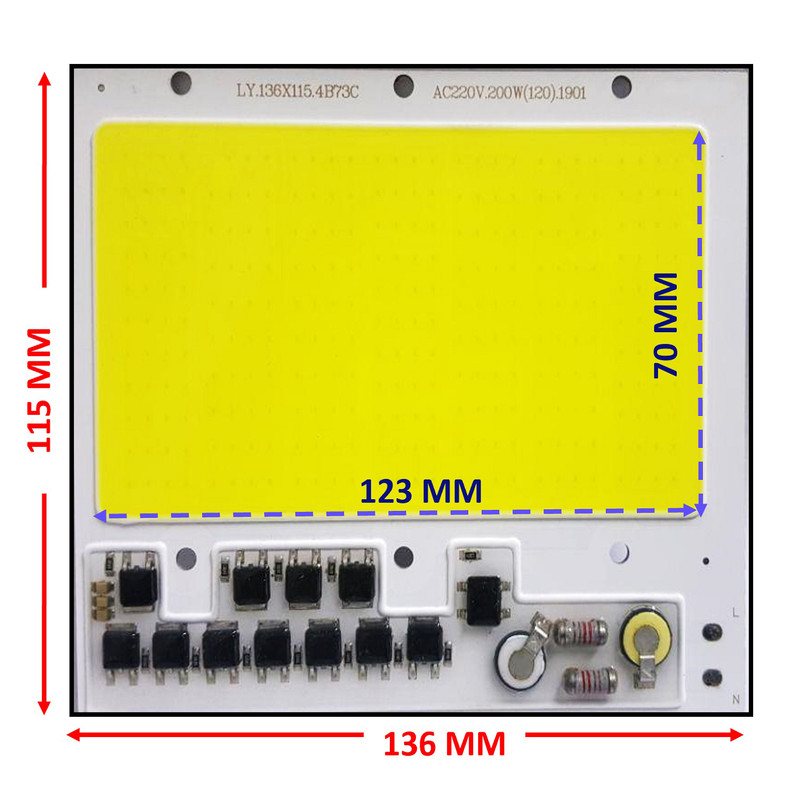 چیپ ال ای دی مدل COB 200W LY.136X115