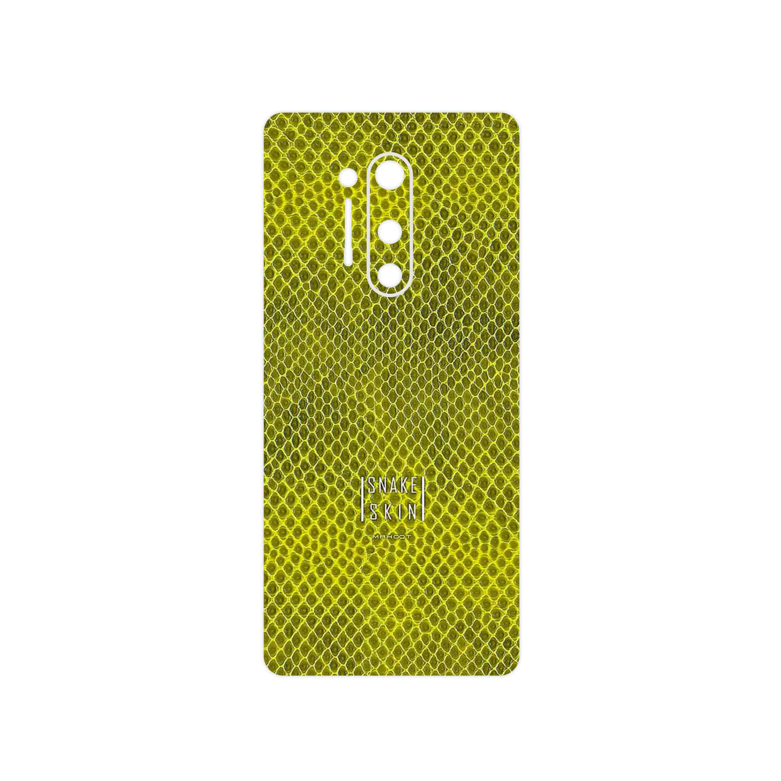 برچسب پوششی ماهوت مدل Yellow Snake Skin مناسب برای گوشی موبایل وان پلاس 8 Pro
