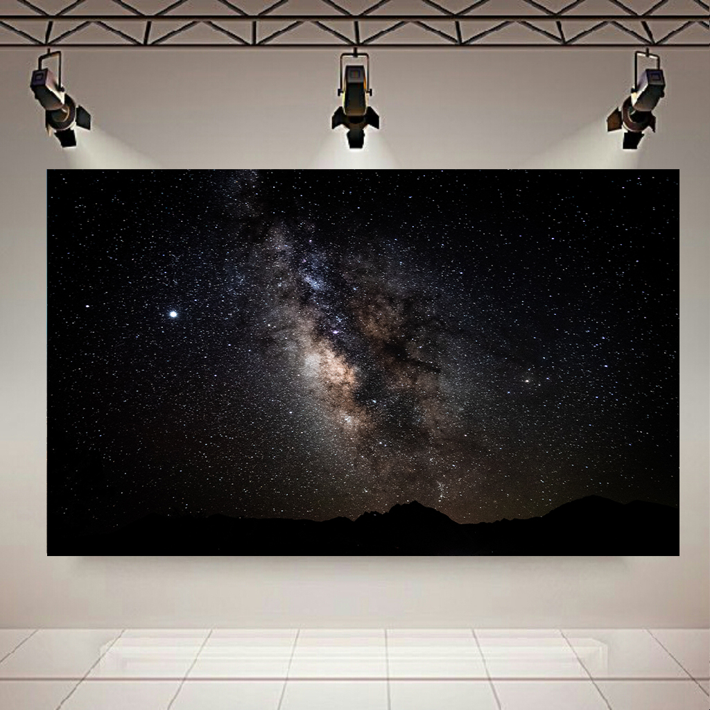 پوستر پارچه ای بلک لایت طرح کهکشان و ستارگان مدل سحابی کد AR30537