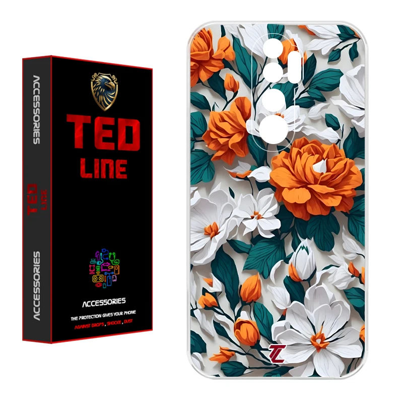 کاور تدلاین طرح گل نارنجی کد 1229 مناسب برای گوشی موبایل شیائومی Redmi Note 8 Pro