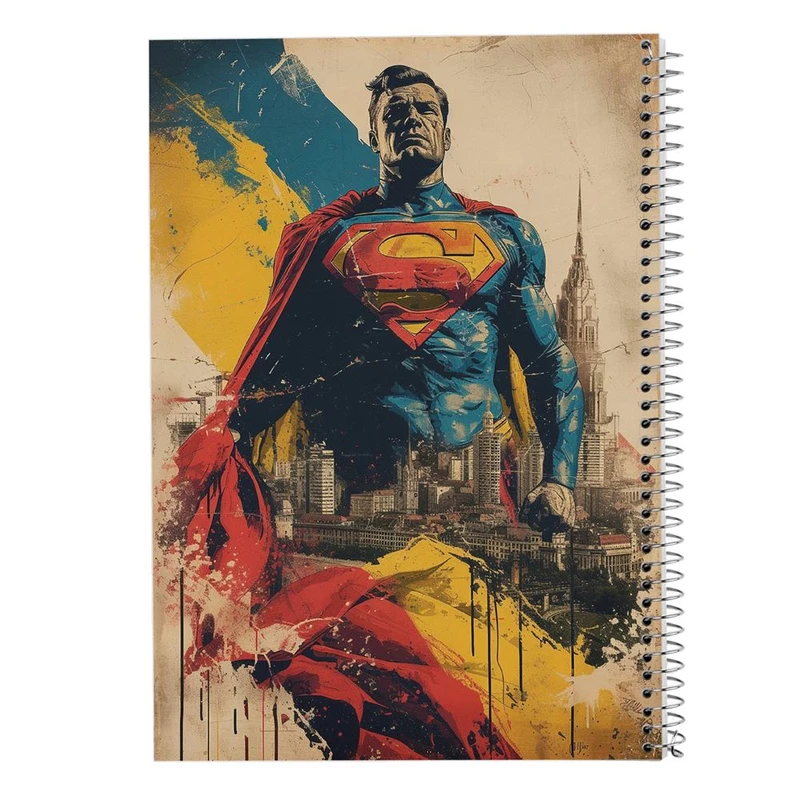 دفتر ژورنال نویسی 50 برگ مدوپد مدل نقطه ای طرح سوپرمن کد DF14978