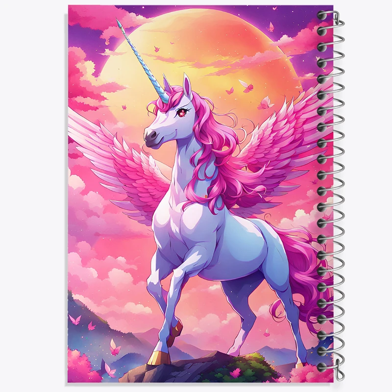 دفتر مشق 100 برگ خندالو طرح اسب تک شاخ کد N3417