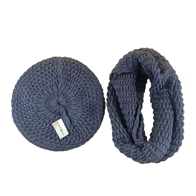 ست کلاه و شال گردن بافتنی زنانه مدل m1209