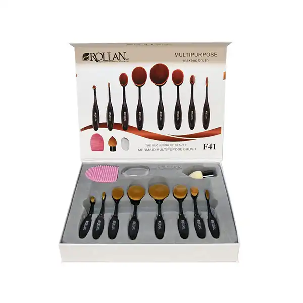 ست برس آرایشی رولن مدل F41 مجموعه 11 عددی