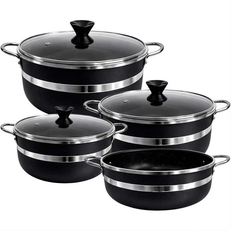 سرویس قابلمه و تابه گرانیتی 7 پارچه مدل Belly