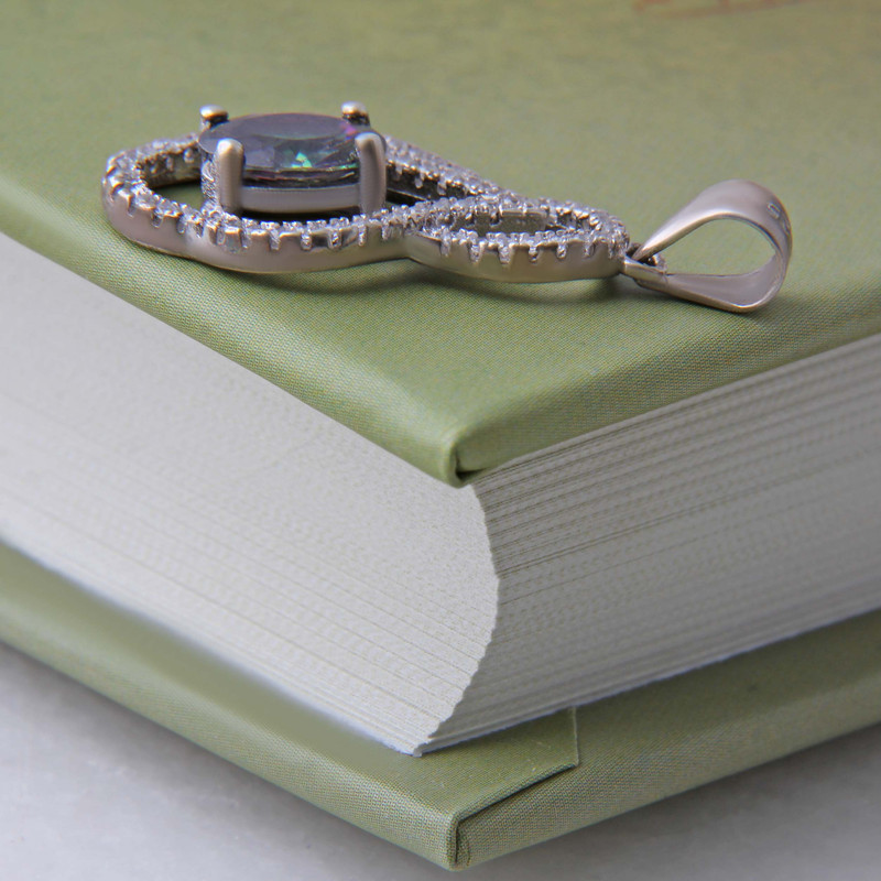 آویز گردنبند نقره زنانه مدل الکساندریت کد PKR_226