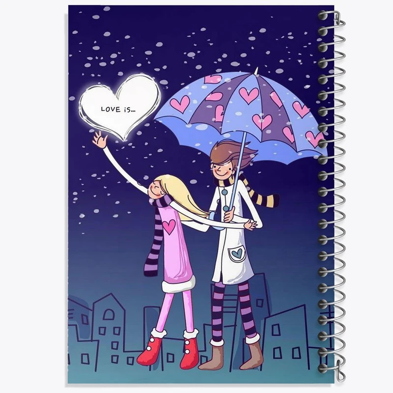 دفتر شطرنجی 50 برگ خندالو طرح عاشقانه کد 27125