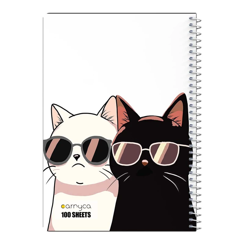 دفتر مشق 100 برگ سیمی کارنیکا طرح گربه Cat کد 50365
