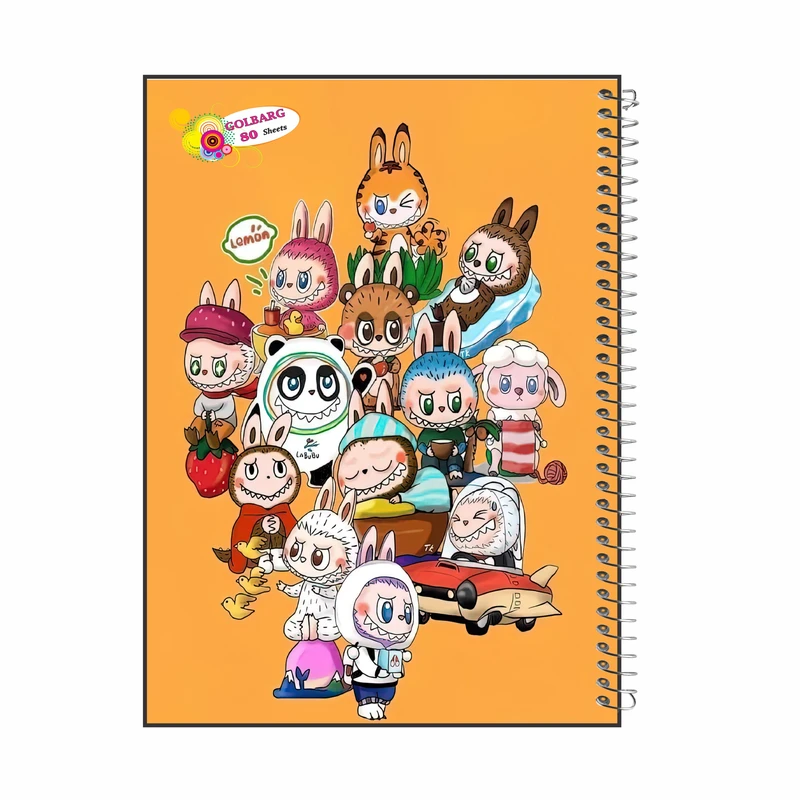 دفتر مشق 80 برگ گلبرگ مدل لبوبو کد 10096