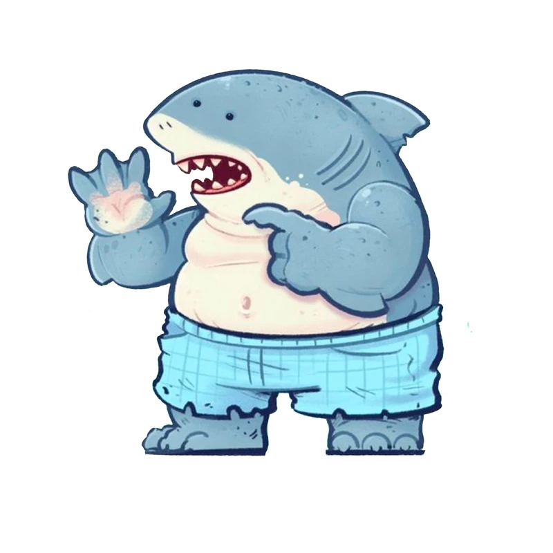 استیکر لپ تاپ و موبایل مدل سریال طرح شاه کوسه جوخه انتهار دی سی King Shark Suicide Squad DC کد 4555