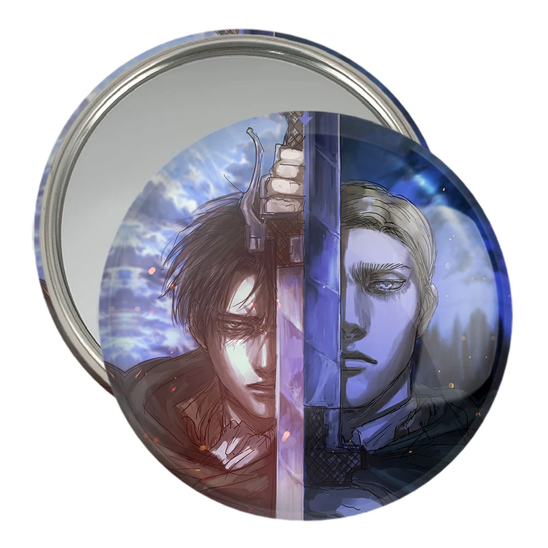 آینه جیبی خندالو مدل اروین و لیوای انیمه اتک آن تایتان Attack on Titan  کد 11050