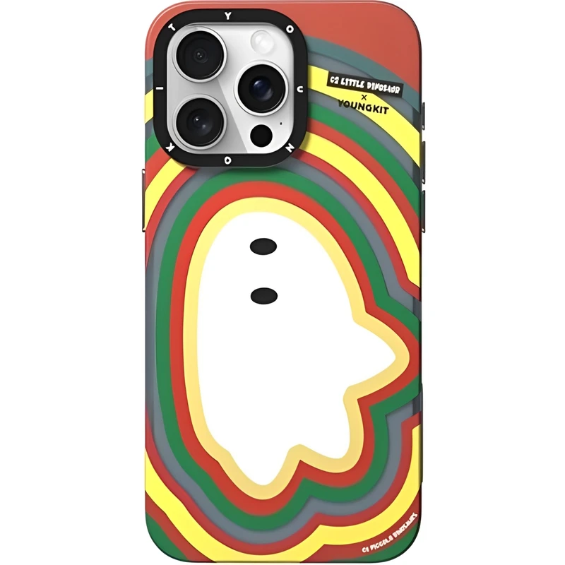 کاور یانگ کیت مدل Dinosaurs rainbow مناسب برای گوشی موبایل اپل iphone 15 pro max