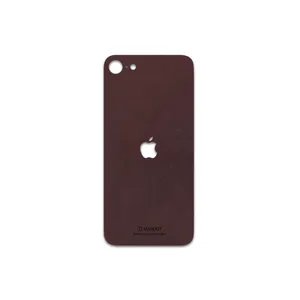 MAHOOT Matte-Dark-Brown-Leather Cover Sticker for Apple iPhone SE 2020