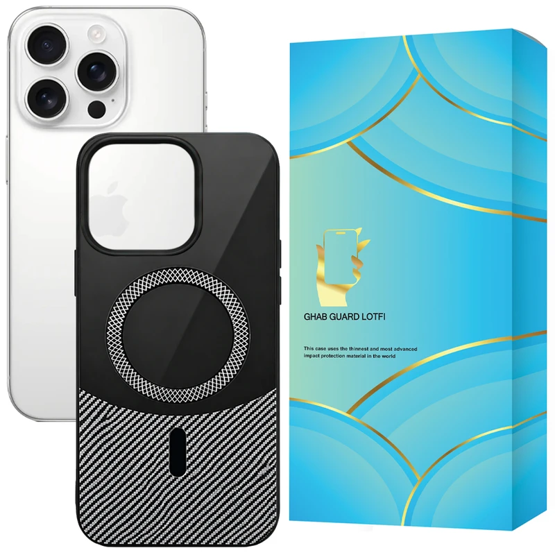 کاور قاب گارد لطفی مدل CRBNMG مناسب برای گوشی موبایل اپل iPhone 16 Pro