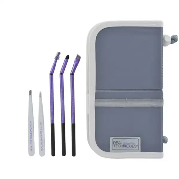 ست برس آرایشی و موچین ریل تکنیکس مدل 003 مجموعه 5 عددی