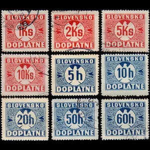 تمبر یادگاری مدل خارجی مجموعه 9 عددی 