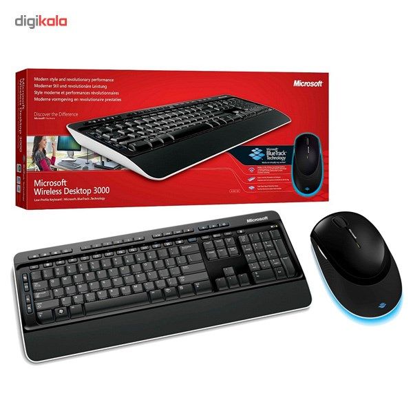 کیبورد و ماوس بیسیم مایکروسافت مدل Desktop 3000 main 1 7