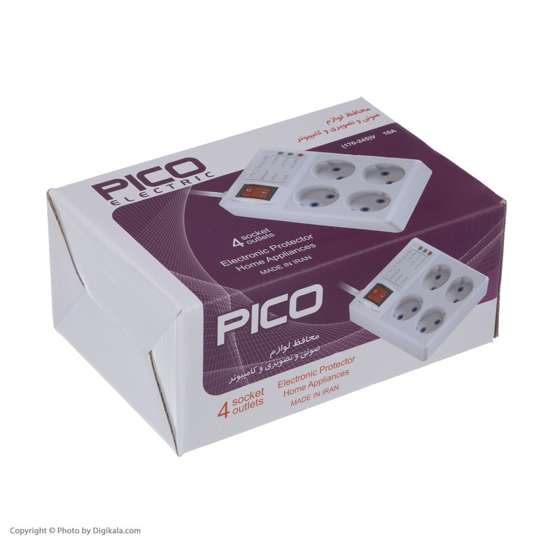 محافظ ولتاژ پی کو مدل صوتی 4 خانه