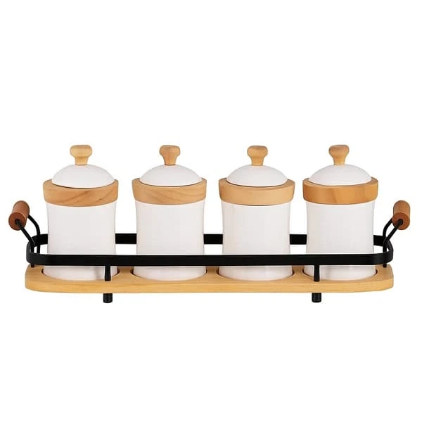 ست جا ادویه 5 پارچه ریور مدل باریک کد TP4913