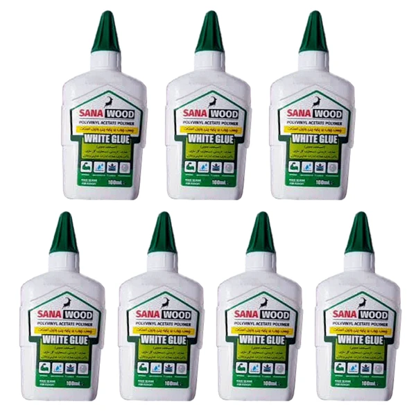 چسب چوب ثناوود مدل SWN7 حجم 100 میلی لیتر بسته 7 عددی