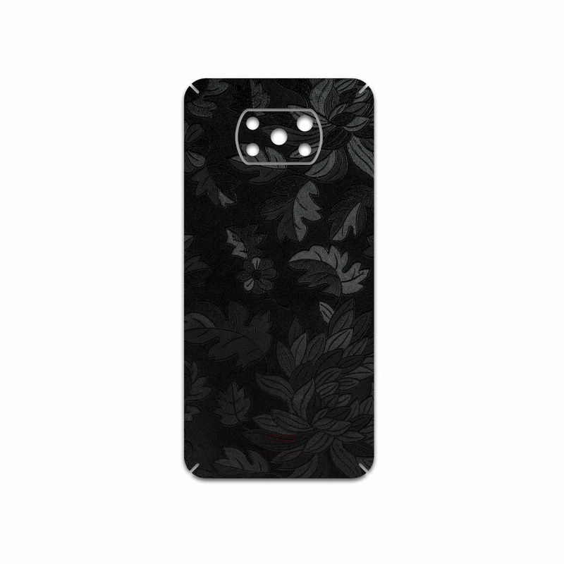 برچسب پوششی ماهوت مدل Black-Wildflower مناسب برای گوشی موبایل شیائومی Poco X3 Pro