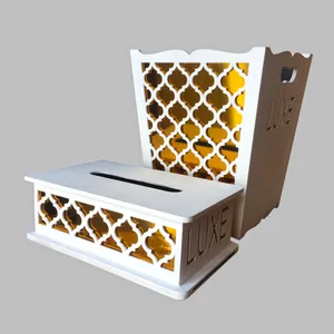 ست سطل زباله و جا دستمال کاغذی دنالیزر مدل luxe کد setluxs1