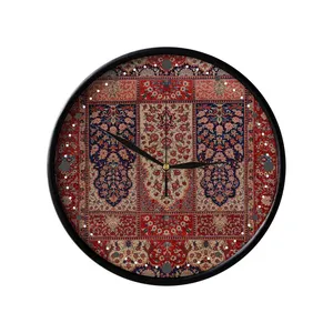 ساعت دیواری مدوپد طرح فرش قم قاب‌قابی مدل C-Ghom032