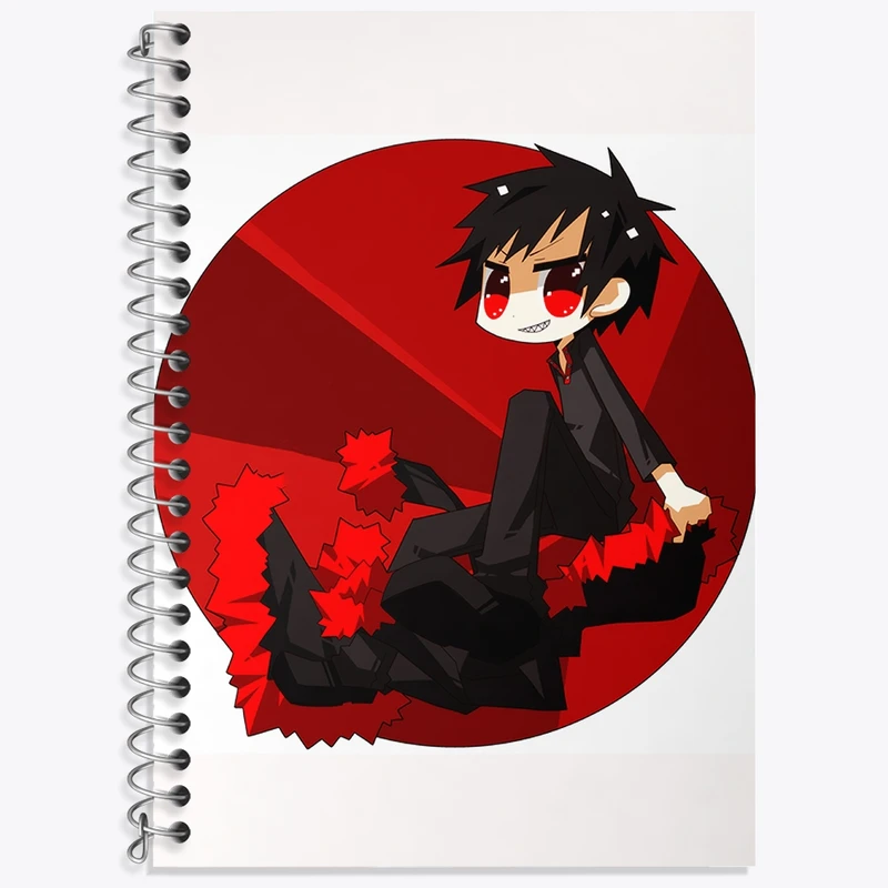 دفتر زبان 50 برگ خندالو مدل دو خط طرح ایزایا انیمه دورارارا کد 32171