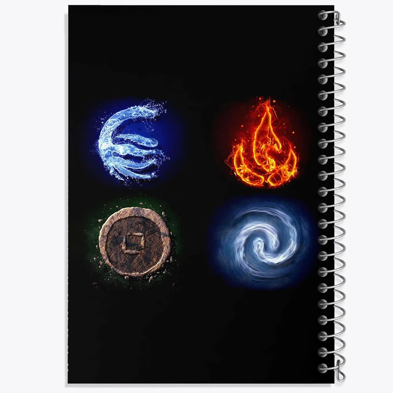 دفتر نقاشی 50 برگ خندالو مدل چهار عنصر انیمه آواتار Avatar کد 12741