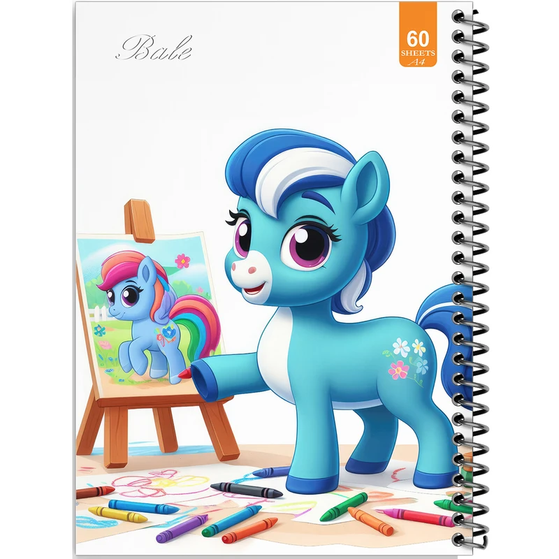 دفتر نقاشی 60 برگ انتشارات بله طرح فانتزی پونی کد A4-O169