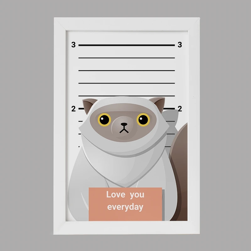 تابلو خندالو مدل گربه (Cat) کد F2288