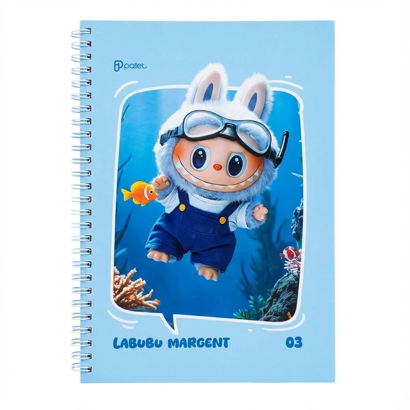 دفتر مشق 50 برگ پالت طرح فانتزی