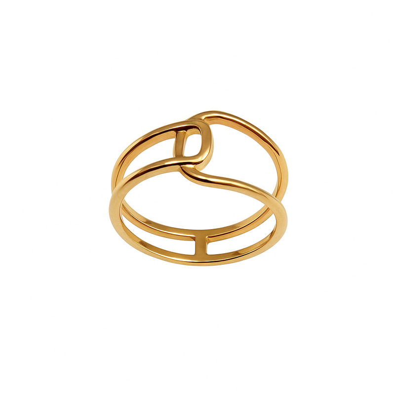 انگشتر طلا 18 عیار زنانه زرلاین مدل مینیمال کد R-200098 سایز 55