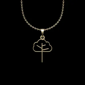 گردنبند طلا 18 عیار زنانه مدوپد مدل درخت کد L2-1-1003