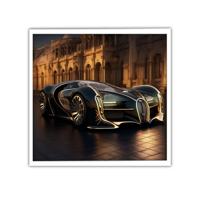 تابلو نوری بکلیت طرح ماشین بوگاتی مدل W-MID-19524