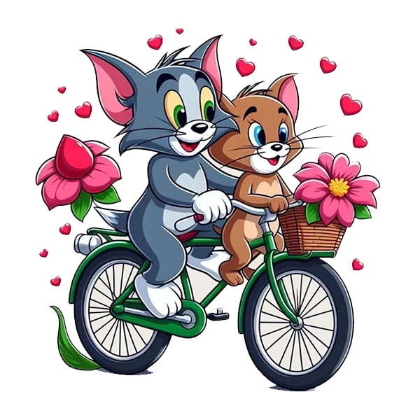 استیکر پارچه و لباس پاد آفرین طرح تام و جری کد 1108