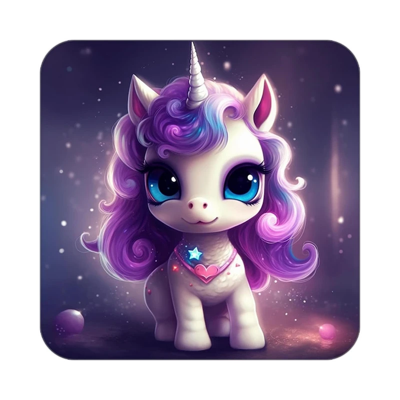 زیر لیوانی کاکتی طرح اسب تک شاخ و یونیکورن مدل mp29290