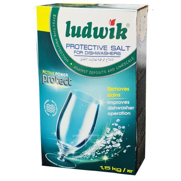 نمک ماشین ظرفشویی لودویک مدل Protect وزن 1500 گرم