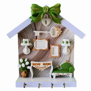 جاکلیدی دیواری چوبی مدل کلبه مینیاتوری کد 027