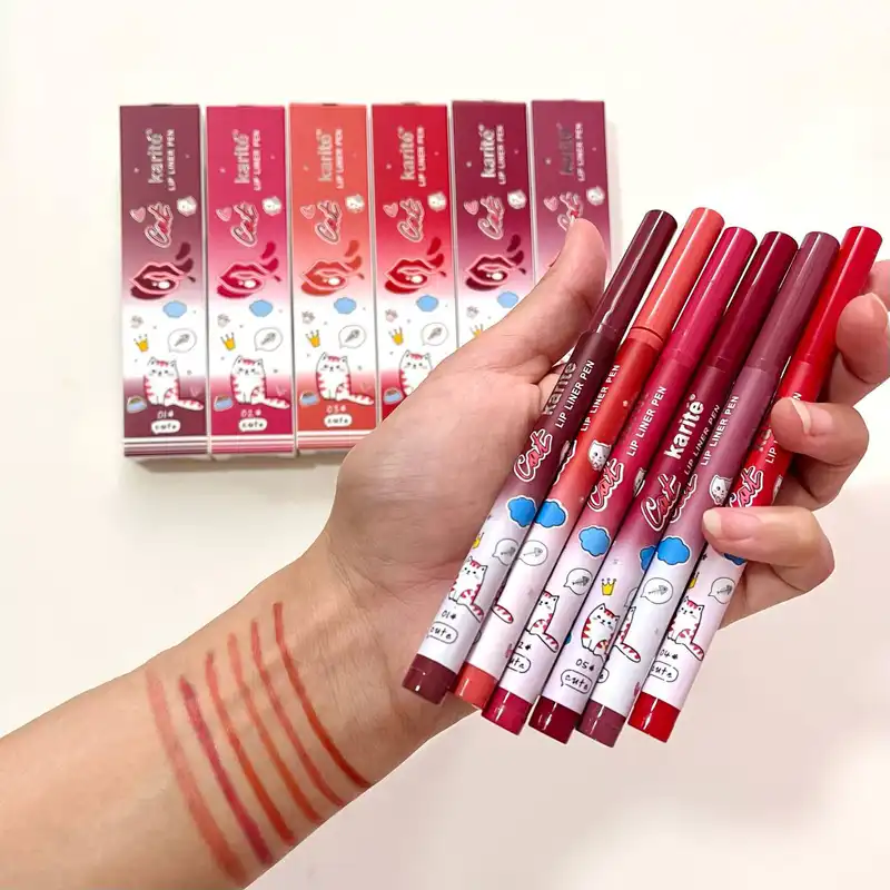 رژ لب مدادی کاریته مدل cat مجموعه 6 عددی
