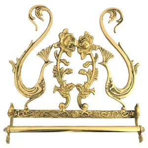 جا حوله ای برنزی طرح طاووس و گل رز کد 223