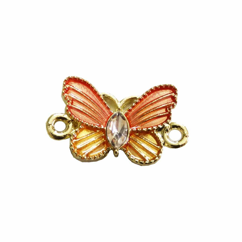 آویز دستبند مدل پروانه نگین دار کد AD 1006