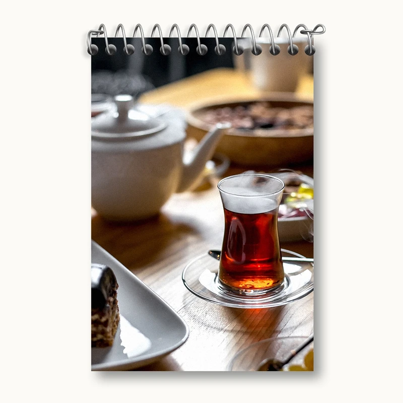 دفتر یادداشت 50 برگ خندالو مدل چای و کافه کد F1490